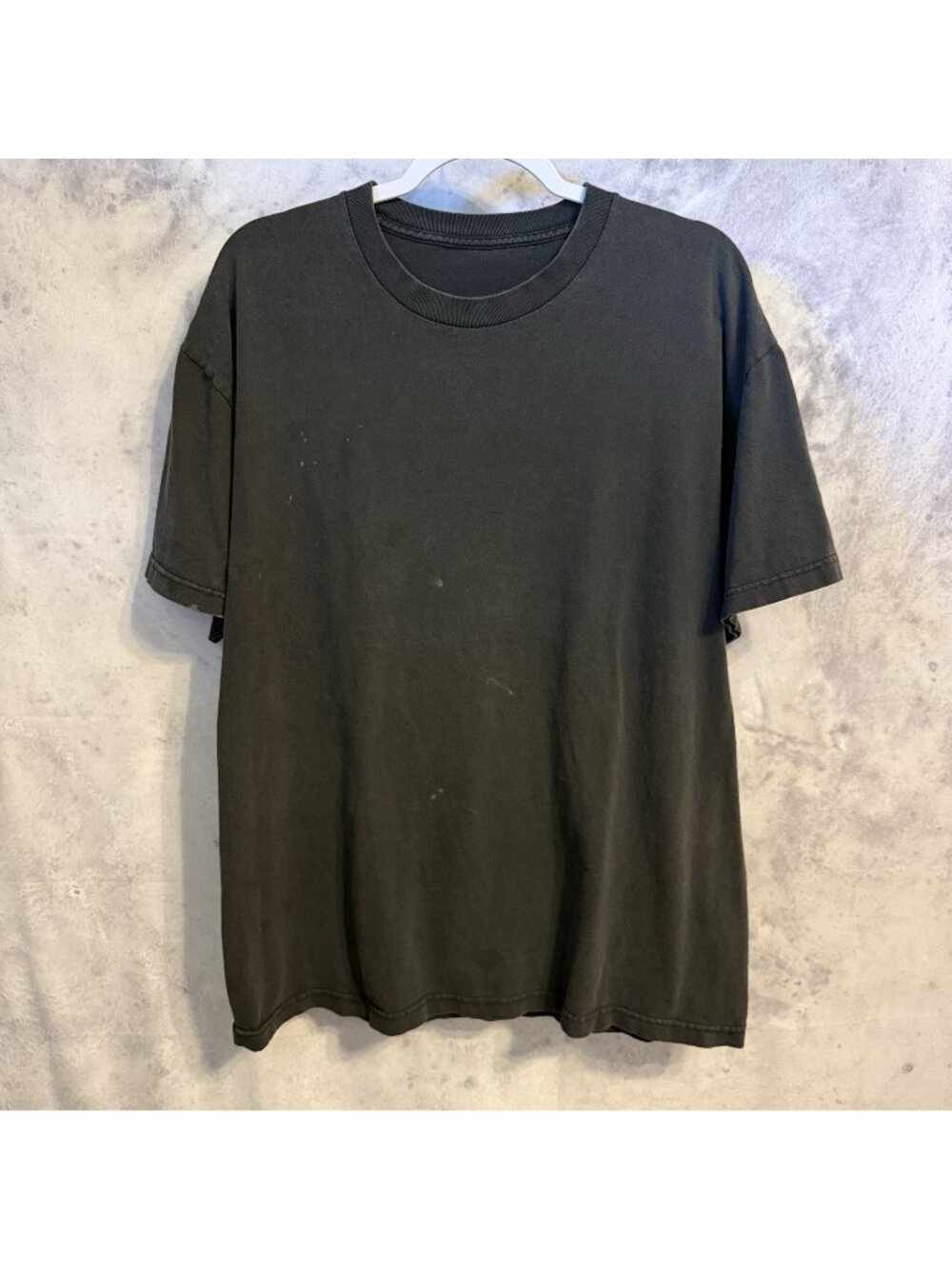 Faded Black Y2K Grunge T Shirt Mens XL Short Sleeve Skate